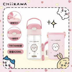 THERMOS 膳魔师 CHiiKAWA联名儿童吸管保温杯420ml