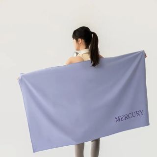 水星家纺 轻时尚运动速干浴巾 蓝紫色 130cm×80cm