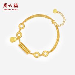 周六福 小盘缠手链 S925银手链