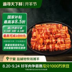 滩洋鲜生 宁夏滩羊 腌制羊排 净重约1.6斤 烧烤套餐食材 开羊节 源头直发
