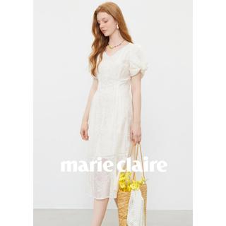 Marie Claire 嘉人 天丝蕾丝花边连衣裙