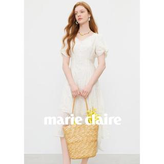 Marie Claire 嘉人 天丝蕾丝花边连衣裙