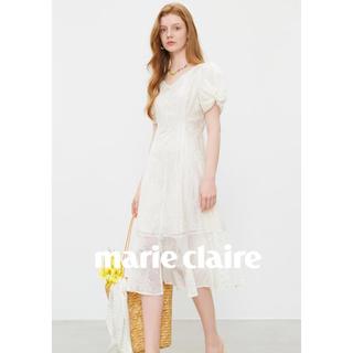 Marie Claire 嘉人 天丝蕾丝花边连衣裙