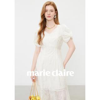 Marie Claire 嘉人 天丝蕾丝花边连衣裙