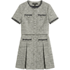 BCBGMAXAZRIA 织带饰边粗花呢连身两件式连衣裙