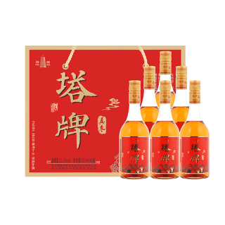 塔牌 真冬酒 绍兴黄酒 花雕酒 无添加焦糖色 手工本色黄酒 500mL 6瓶 整箱装