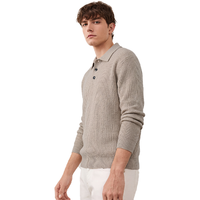 DKNY 美式粗针柳条元宝针织男士Polo衫