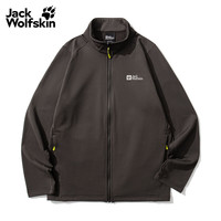 Jack Wolfskin 25秋冬新TRAILBLAZE男款抑味户外运动抓绒夹克外套A65372 泥棕色/D0108 M