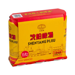 雪花 沈阳啤酒 11度 500ml*3听 #值酒发现官#
