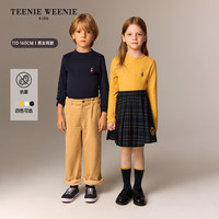 TEENIE WEENIE Kids小熊童装抗菌半高领打底T恤衫 藏青色
