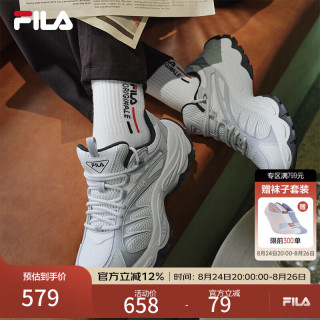 FILA 鱼刺4代|FILA官方女鞋老爹鞋运动鞋秋季厚底增高鞋休闲鞋