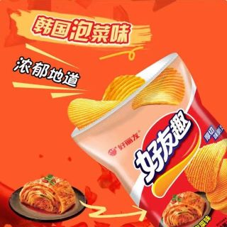 好丽友 满口喷香 好友趣 薯片 韩式泡菜味 70g  厚切浓郁