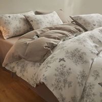 AIDLI A类100%全棉双层纱纯棉四件套 F素描蝴蝶 200*230cm