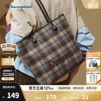 Champion 冠军托特包秋季新款女复古腋下包通勤单肩包男手提包 啡棕 均码