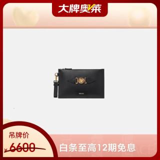 VERSACE 老钱风奢华金属徽标手拿包高智松弛感
