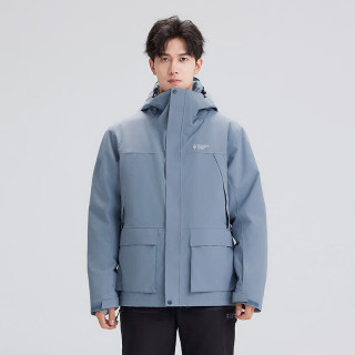 拓路者 石墨烯滑雪棉服男防水防风冲锋衣冬季保暖外套 浅蓝色 L