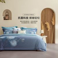 水星家纺 60S纯棉磨毛四件套 繁花萦绕