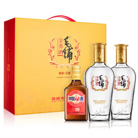 劲牌 毛铺 金荞酒 42%vol 荞香型白酒 500ml*2瓶 礼盒装+中国劲酒 42%vol 125ml