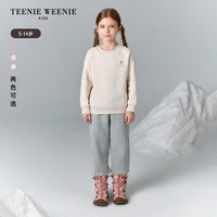 TEENIE WEENIE 女童加绒刺绣卫衣 粉色 160cm