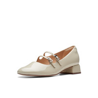 Clarks Daiss30 Shine女鞋小方跟单鞋舒适浅口复古玛丽珍小皮鞋261762794