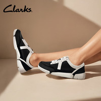 Clarks Trigenic系列三瓣鞋新款女士轻盈运动鞋百搭厚底增高休闲鞋 261811564