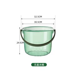 龙士达 加厚透明带盖水桶家用蓄水圆桶钓鱼洗车洗衣食品级大号储水塑料桶