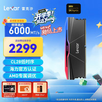 雷克沙 DDR5 6000 24GB单条 电竞RGB灯条台式内存条 海力士颗粒官方认证 C28 战神之刃二代 黑色