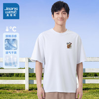 真维斯 NXP 173E07 字母印花 白色 XL 短袖T恤