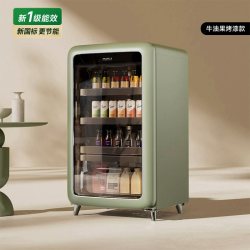 小吉 复古双变频风冷无霜饮料冷藏柜家用颜值冰吧新一级能效