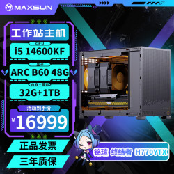 铭瑄 intel I5 14600KF/ARC B60 48G AI工作站算力主机智能