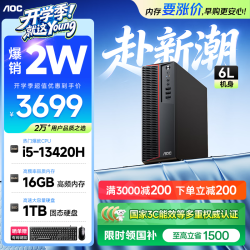 AOC 荣光T160商用办公台式机电脑主机迷你电脑mini主机(酷睿 i5-13420H+16G+1T SSD 三年上门)