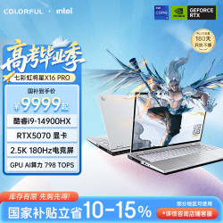 七彩虹 将星X16 Pro 游戏本笔记本电脑 ( i9-14900HX 1