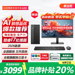 AI 台式电脑主机台式独显商务大额补贴办公企业采购家用设计渲染全套 酷睿I7丨32G