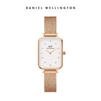 Daniel Wellington Quadro系列 女款 闪耀星辰水晶腕表 Quadro 20X26 Lumine RG White 20×26MM