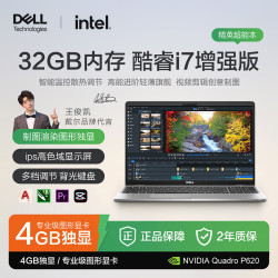 戴尔 Pro15笔记本电脑商务办公酷睿i7设计师图形工作站4G独显 酷睿i7-10850H