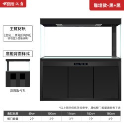 汉霸 超白玻璃鱼缸客厅大型落地家用玄关生态缸底滤金鱼缸龙鱼缸