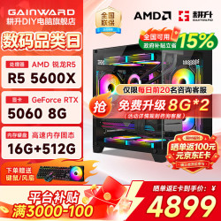 耕升 锐龙9600X/RTX5060/5060TI组装台式电脑电竞游戏直播AI智能