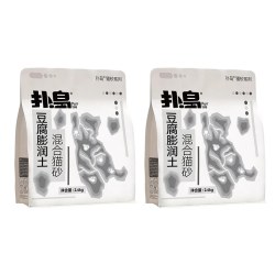扑岛 豆腐膨润土混合猫砂0甲醛0黄曲霉素小黑核混合豆腐猫砂低粉尘