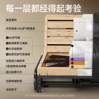 法莎蒂 VAYNE经典 半青真皮电动沙发 2.85米 单扶单+单+单扶单