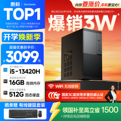 SAMBADA 惠科HKC电脑 15%商务办公台式电脑主机（13代酷睿i5-13420H 16