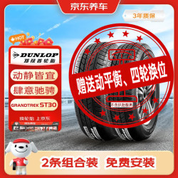 邓禄普 轮胎2条包安装 225/65R17 102T ST30原配本田CRV奇骏哈弗H6