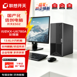 联想 开天E50z G1t 国产信创台式机主机 兆芯KX-U6780A/16G/512G/定制/无光驱/麒麟试用版23.8寸套机