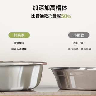 韩笑 316L不锈钢加厚圆盘 餐具