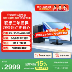 异能者联想投资品牌商务办公台式机电脑主机(锐龙R5-3500U 8G 512G WIFI）