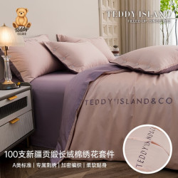 璞语100支新疆长绒棉四件套双股 1.8床200*230cm