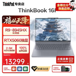 ThinkPad 联想ThinkBook 16P 2026补贴15%新品高性能电竞游戏本设计师CAD “热销”R9-8945HX 32G 1T固态