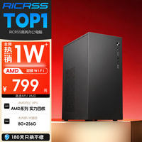 RICRSS 商用办公台式主机 AMD 8G 256G 双频WIFI