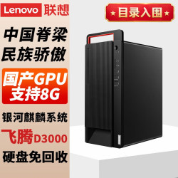 联想 开天宗卫M740J国产信创台式机电脑AI工作站主机 91f D3000｜试用版16G丨512G丨2G