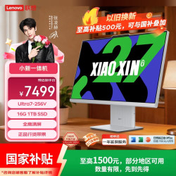联想 小新一体台式机电脑27英寸(酷睿U7-256V 16G 1TB SSD 无线键鼠 win11 )云影