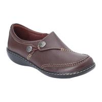 Clarks 其乐 Ashland Lane Q 女式一脚蹬乐福鞋 Redwood 39